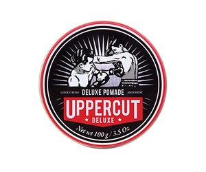 Uppercut Deluxe Pomade Strong Hold High Shine 100g | Professional Water Based Pomade to Create Timeless and Classic Looks. Strong Hold with High Shine for All Day Style.