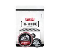 Uppercut Deluxe Pomade Tin and Midi Duo 100g + 30g | Professional Water Based Pomade for Timeless Classic Looks. Strong Hold with High Shine. Includes Full Size Tin and Midi.