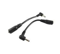 UpperFu Lot de 2 câbles d'extension d'alimentation CC 3,5 mm x 1,35 mm mâle coudé à 90 degrés vers prise femelle pour caméra de vidéosurveillance, routeur DVR