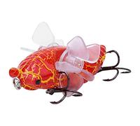 UPQRSG Leurres de bar Topwater - Leurre dur bionique en forme de cigale - Appât bionique de pêche avec rotation rotative, hélice triple, crochet triple pour eau douce et salée, 7,5 cm (Y238-2)