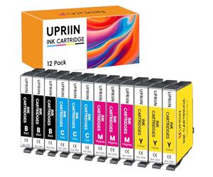 UPRIIN 12-Pack WF-2960 Cartouche d'encre Compatible pour Epson 503XL | Compatible pour Epson Expression Home XP-5200 XP5200 XP-5205 Epson Workforce WF-2960 WF-2960DWF WF-2965 (8 Paquets)
