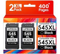 UPRIIN 545XL PG-545XL Noir Multipack Compatible avec Canon 545 XL | Cartouches d'encre PG545 XL 545XL compatibles avec Pixma MG2450 MG2550 MG2950 MG2550s TR4550 TR4551 TR4650 TS3350 (2 noires)