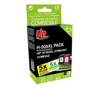 UPrint H-305XL Pack - Pack de 2 - noir, couleur (cyan, magenta, jaune) - compatible - remanufacturé - cartouche d'encre (alternative pour : HP 305XL, HP 3YM62AE, HP 3YM63AE) - pour HP Deskjet 23XX, 27