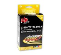 Uprint 5 Cartouches d'encre compatibles avec Canon PGI-570XL CLI-571XL pour PIXMA MG5750 TS5050 TS5055 TS5053 MG7750 TS5051 MG5753 TS8050 MG5700 TS8051 MG7751 TS6051 MG5752 MG6850 TS6050