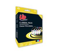UPrint C-2500XL-PACK - Pack de 4 - XL - noir, jaune, cyan, magenta - compatible - cartouche d'encre (alternative pour : Canon PGI-2500XL) - pour Canon MAXIFY iB4050, iB4150, MB5050, MB5150, MB5155, MB