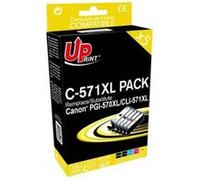 UPrint C-570/571XL PACK - Pack de 5 - noir, jaune, cyan, magenta - compatible - remanufacturé - cartouche d'encre - pour Canon PIXMA TS5051, TS5053, TS5055, TS6050, TS6051, TS6052, TS8051, TS8052, TS9050, TS9055