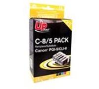 UPrint C-8/5-PACK - Pack de 5 - noir, jaune, cyan, magenta - compatible - cartouche d'encre (alternative pour : Canon CLI-8Bk, Canon CLI-8C, Canon CLI-8M, Canon CLI-8Y, Canon PGI 5Bk) - pour Canon PIX