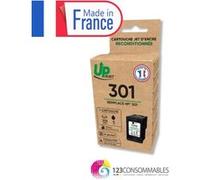 UPRINT Cartouche d'encre remanufacturée HP 301 noire - Remplace CH561EE - Fabriquée en France Noire G