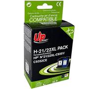 Uprint - Cartouches d'encre Compatible avec HP 21 22 XL - 1 Noir 1 Couleur