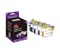 UPrint Cartouches d'encre Pack 4 - Noir Jaune Cyan Magenta - Compatible Brother LC422XL