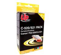 Uprint Cartouches d'encre Compatibles avec Canon PGI-520 CLI-521 - Lot de 5