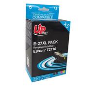 Uprint Cartouches d'encre Compatibles avec EPSON 27 27XL Réveil - Lot de 4