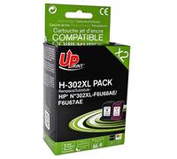 Uprint Cartouches d'encre Compatibles avec HP302 302XL - 1 Noir 1 Couleur