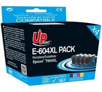 UPrint E-604XL - Pack de 4 - noir, jaune, cyan, magenta - compatible - cartouche d'encre (alternative pour : Epson C13T10H64510) - pour Epson Expression Home XP-2200; WorkForce WF-2910DWF...