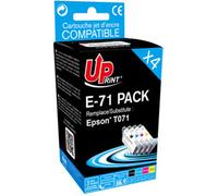 UPrint encre compatible avec C13T071, E-71 PACK, 1xnoir/1xcyan/1xmagenta/1xyja, 1x12 a 3x10ml