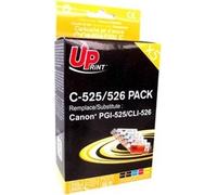 UPrint C-525/526 PACK - Pack de 5 - taille XL - noir, jaune, cyan, magenta - compatible - cartouche d'encre (alternative pour : Canon CLI-526BK, Canon CLI-526C, Canon CLI-526M, Canon CLI-526Y, Canon P