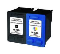 UPrint H-21/22 PACK - Capacité XL - noir, couleur - compatible - remanufacturé - cartouche d'encre (alternative pour : HP C9351A, HP C9352A) - pour HP Deskjet F2185, F2187, F2210, F2235, F2240, F2275,