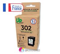 UPrint H-302BFR - 6 ml - noir - compatible - boîte de suspension - remanufacturé - cartouche d'encre (alternative pour : HP F6U66AE)