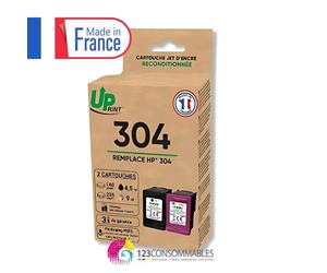UPrint H-304FRP2 - Pack de 2 - noir, couleur, cyan, couleur (cyan, magenta, jaune) - compatible - boîte de suspension - remanufacturé - cartouche d'encre (alternative pour : HP 3JB05AE) - pour HP...