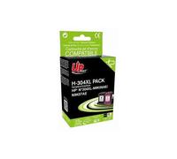 UPrint H-304XL PACK - Pack de 2 - noir, couleur (cyan, magenta, jaune) - compatible - remanufacturé - cartouche d'encre (alternative pour : HP 304XL) - pour HP AMP 130; Deskjet 26XX, 37XX; ENVY 50XX