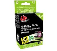 Generique Cartouche d'encre UPrint H-305XL – Pack de 2 noir + couleur remanufacturée compat. HP305XL