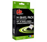 UPrint H-364XL PACK - Pack de 4 - taille XL - noir, jaune, cyan, magenta - compatible - remanufacturé - cartouche d'encre (alternative pour : HP 364XL) - pour HP Deskjet 35XX; Photosmart 55XX, 55XX B1