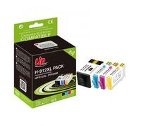 UPrint H-912XL - Pack de 4 - noir, cyan, jaune, magenta - compatible - boîte de suspension - remanufacturé - cartouche d'encre (alternative pour : HP 3YL81AE) - pour HP Officejet 8010, 8012...