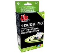 Uprint HP 934XL / 935XL Noir et Couleur - Lot de 4 Cartouches d'encre de Marque pour imprimantes Jet d'encre HP 934XL-935Xl