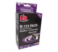Uprint - LC123 - Pack de 5 Cartouches Compatible Brother LC121/ LC123/ LC125/ LC127 - pour pour Brother MFC-J6720DW MFC-J6920DW MFC-J6520DW MFC-J4410DW MFC-J4510DW