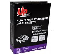 UPrint - Noir sur transparent - Rouleau (0,9 cm x 8 m) 1 cassette(s) bande d'étiquettes - pour Brother PT-D210, D600, H110; P-Touch PT-1005, D200, D450, E550, H105, H110, P300, P900