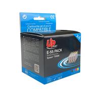 Uprint Pack 4 Cartouches Compatible avec EPSON T0556 STYLUS PHOTO R240 R245 RX420 RX425 RX520