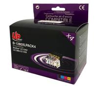 Uprint Pack Compatible Brother LC-1280 4 Cartouches
