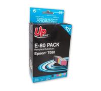 Uprint Pack Compatible EPSON T0807, 6 Cartouches
