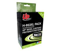 UPrint H-953XL-PACK - Pack de 4 - noir, jaune, cyan, magenta - compatible - boîte de suspension - remanufacturé - cartouche d'encre (alternative pour : HP F6U16AE, HP F6U17AE, HP F6U18AE, HP L0S70AE)
