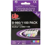 UPrint - Pack de 4 - noir, jaune, cyan, magenta - compatible - cartouche d'encre (alternative pour : Brother LC1100, Brother LC980BK, Brother LC980C,