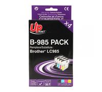 UPrint - Pack de 4 - noir, jaune, cyan, magenta - compatible - cartouche d'encre (alternative pour : Brother LC985C) - pour Brother DCP-J315W, DCP-J515W
