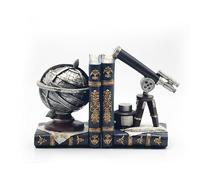 Upriver Serre-livres décoratifs vintage en forme de globe télescope antique pour librairie bureau