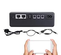 UPS Batterie de secours 10400 mAh rechargeable sans interruption | Petit onduleur d'alimentation de batterie pour système de caméra de sécurité WiFi à domicile, machine de présence