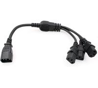 UPS PDU Computer PC Power Splitter Cord C14 à 3 x C13 10A 250V Rallonge 30cm/12in