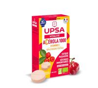 UPSA Acérola 1000 - Vitamine C Naturelle, 30 Comprimés à Croquer | Vitamine C naturelle issue de l’acérola pour soutenir l’immunité, réduire la fatigue et renforcer les défenses.
