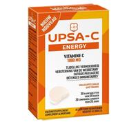 Upsa-C Energy Vitamine C 1000mg Goût D'Orange 20 Comprimés À Croquer