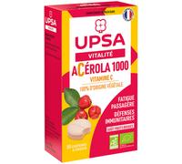 UPSA Complément Alimentaire Vitalité Acérola 1000 Bio Tubes 2x15 Comprimés À Croquer