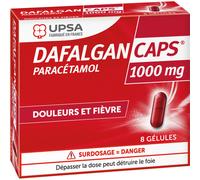 UPSA Dafalgan Caps 1000mg Douleurs Et Fièvre 8 Gélules