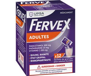 UPSA Fervex Adultes Granulé Pour La Préparation D'Une Susp. À Usage Oral 12 pc(s)