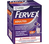 UPSA Fervex Adultes Granulés Pour Solution Buvable 12 Sachets