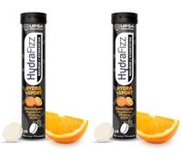 UPSA HydraFizz Sport - Électrolytes et BCAA, Orange, 16 Comprimés (Lot de 2)