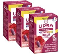 UPSA Multivitamines Hibiscus 5-En-1 Complément Alimentaire 30 Comprimés Promo 2+1 Gratuit