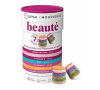 UPSA Nourished - BEAUTE- Complément alimentaire sans sucres favorisant un endormissement plus rapide et un sommeil de qualité - Boites de 30 Gummies