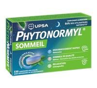 UPSA - Phytonormyl Sommeil - Complément Alimentaire Naturel - Favorise l’Endormissement et la Qualité du Sommeil - Mélisse, Passiflore, Valériane - 30 comprimés