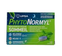 UPSA - Phytonormyl Sommeil - Complément Alimentaire Naturel - Favorise l’Endormissement et la Qualité du Sommeil - Mélisse, Passiflore, Valériane - 30 comprimés